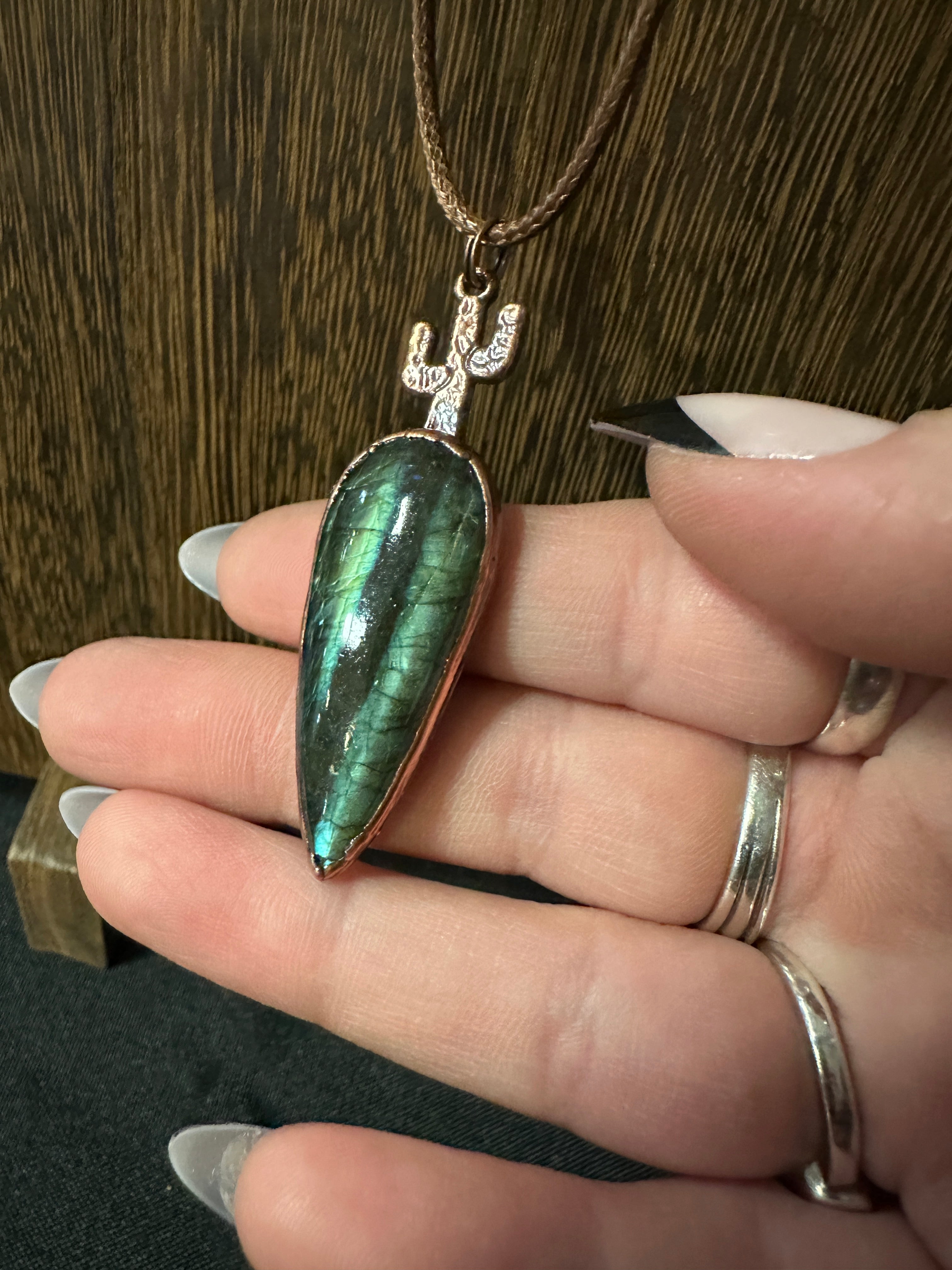 Cactus Labradorite Pendant