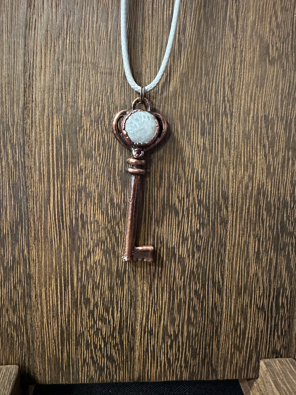 Moonstone Key Pendant