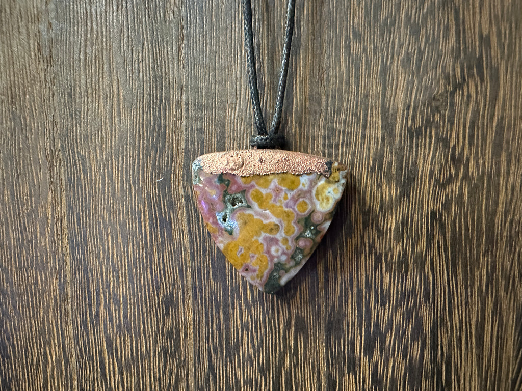 Ocean Japer with Copper Accent Pendent