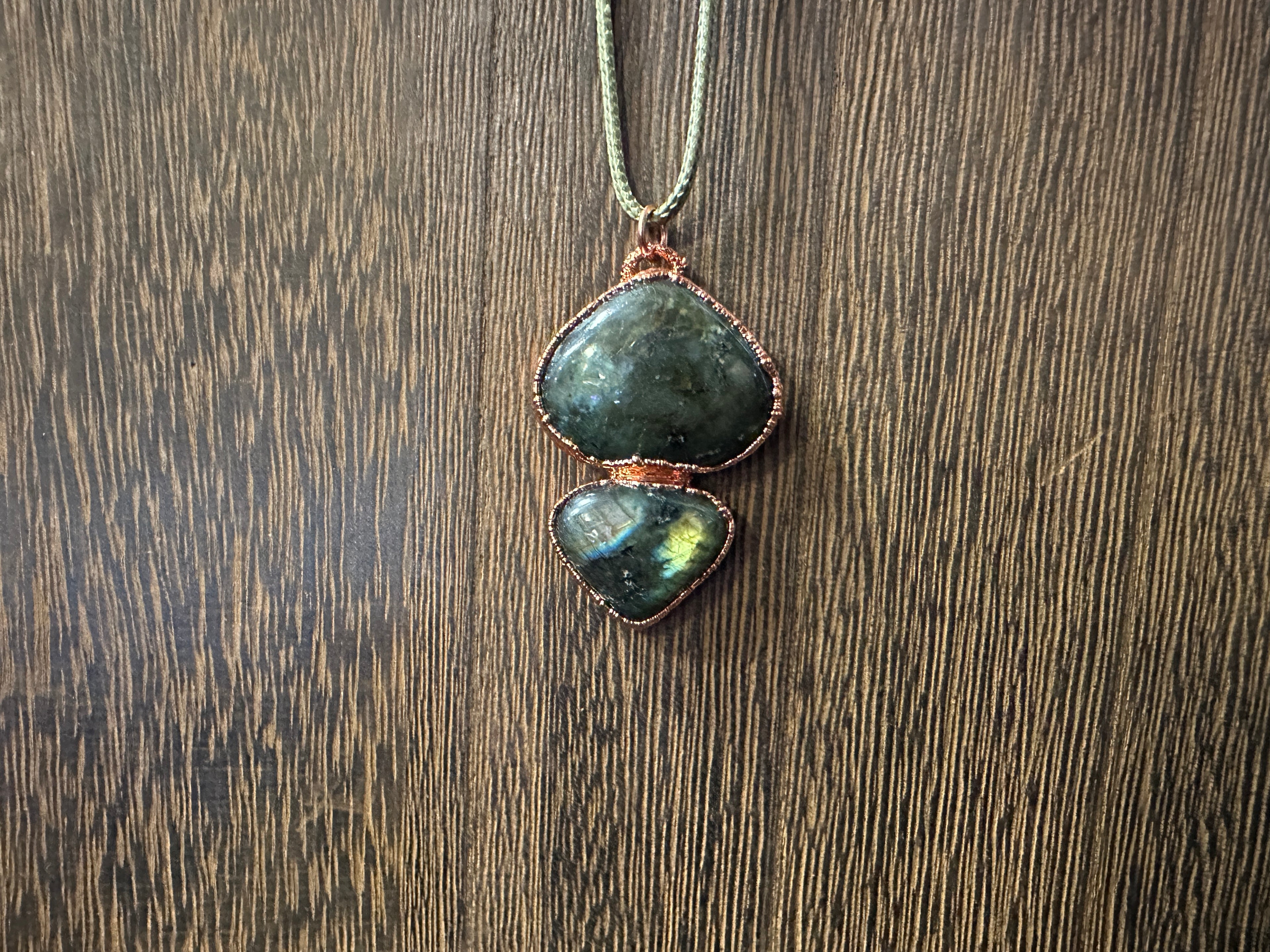 Double Labradorite Pendant Necklace