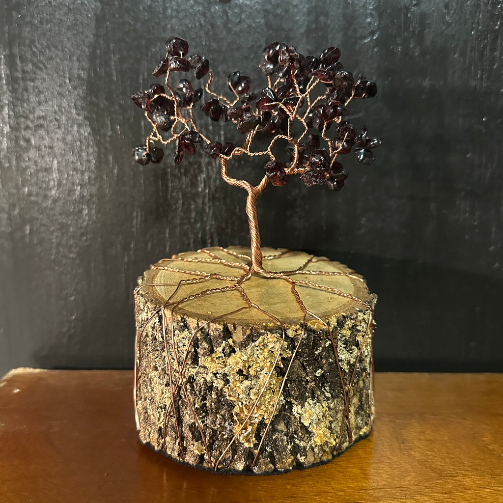 Garnet Copper Wire Tree