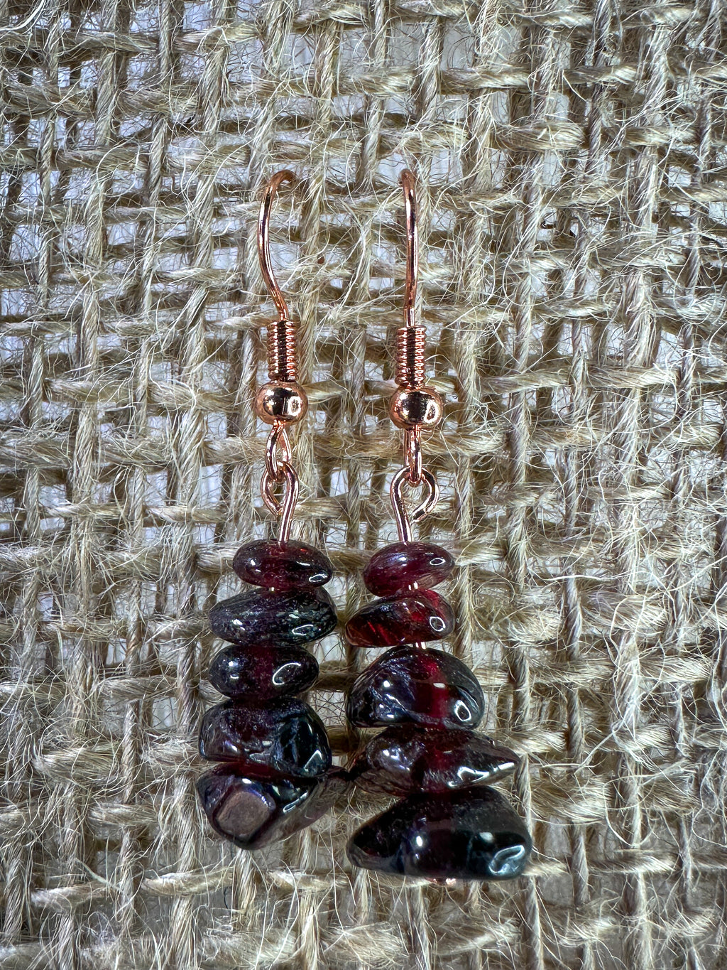 Garnet Chip Earrings