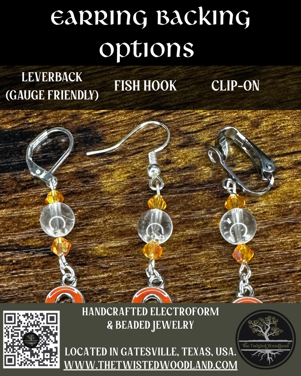 Orange MS Awareness Ribbon Earrings