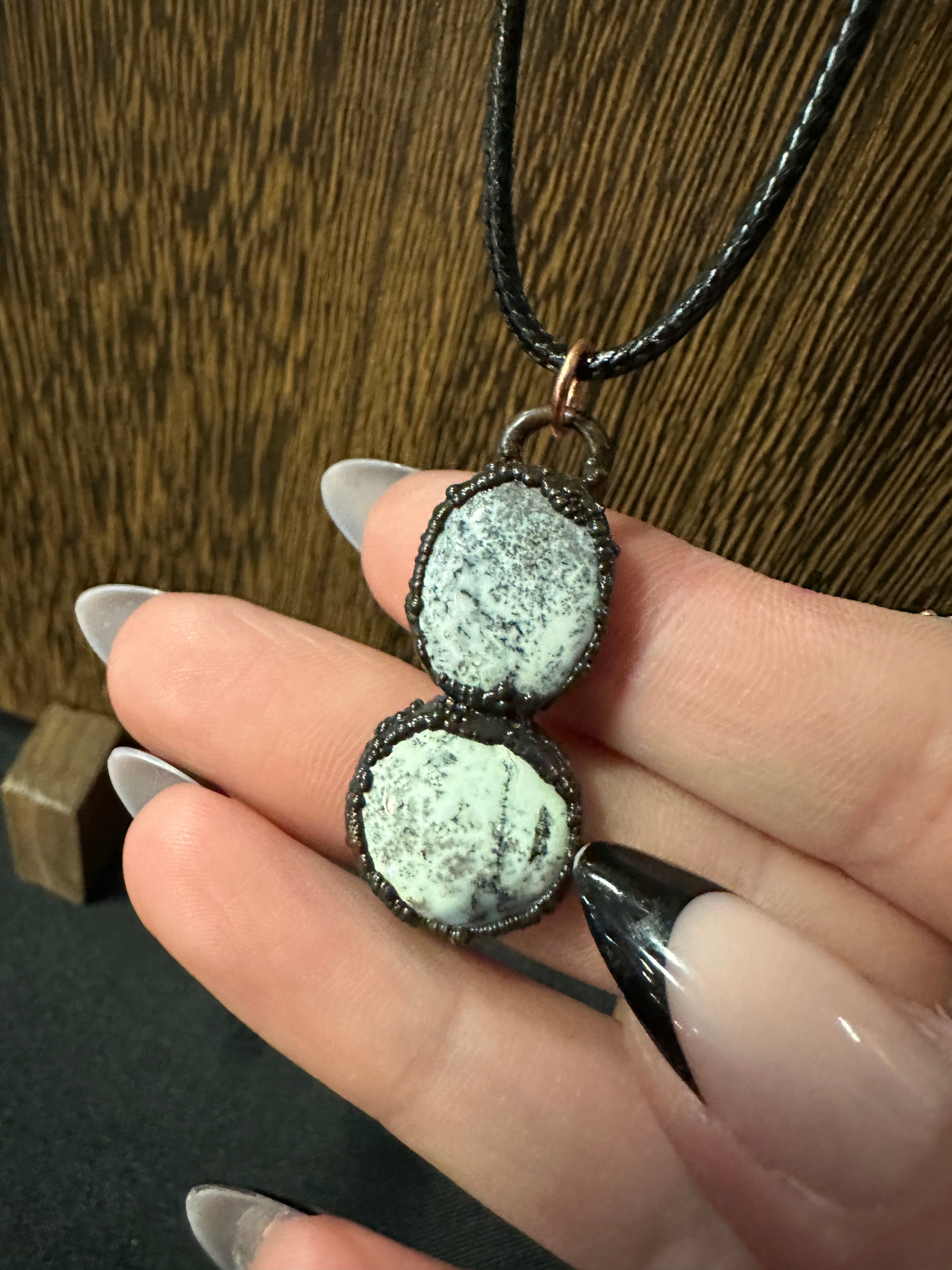 Electroform Dendritic Agate Pendant