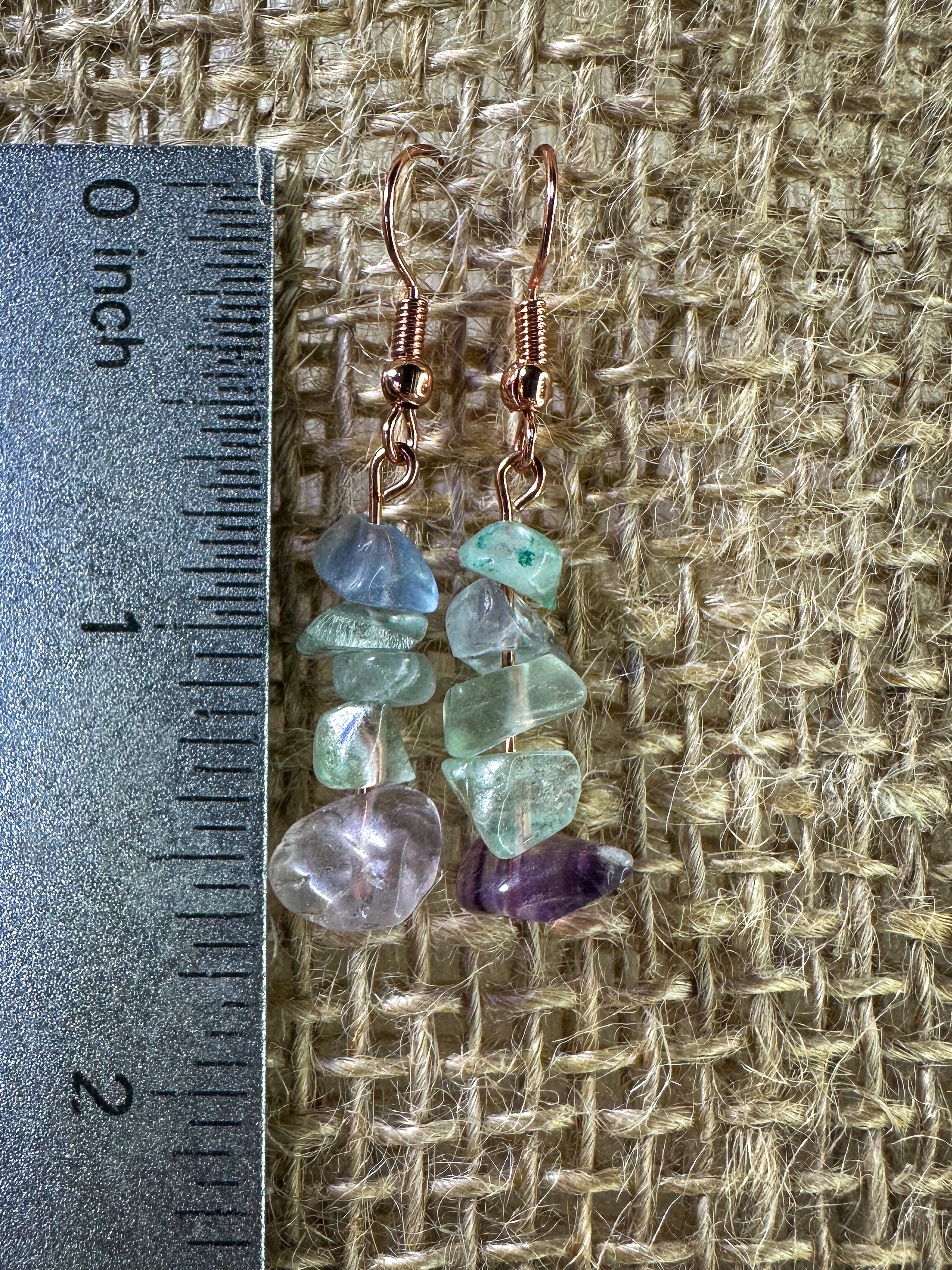Fluorite Chip Earrings