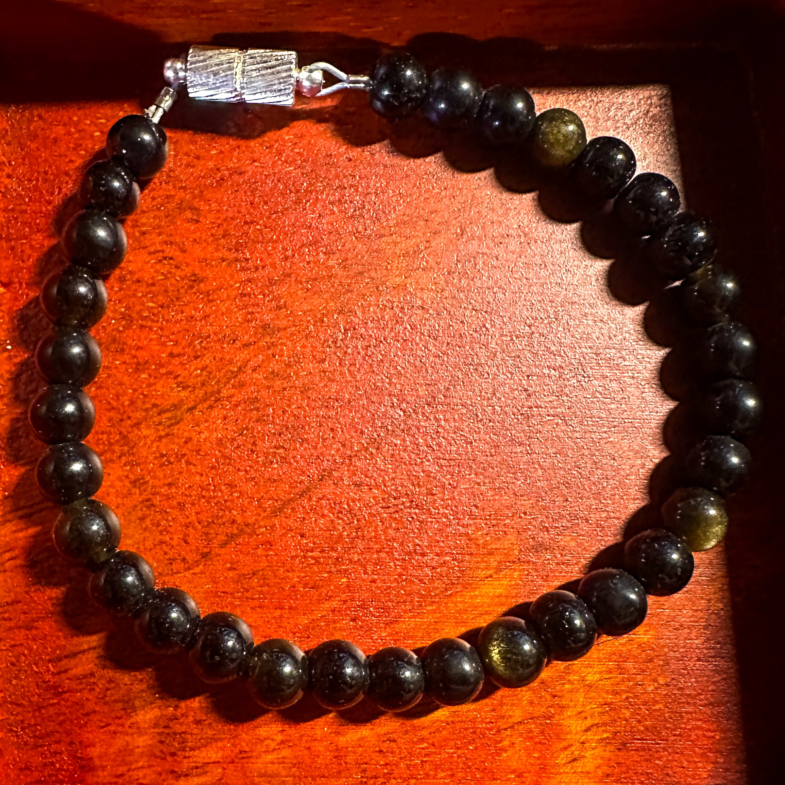 Gold Sheen Obsidian Bracelet