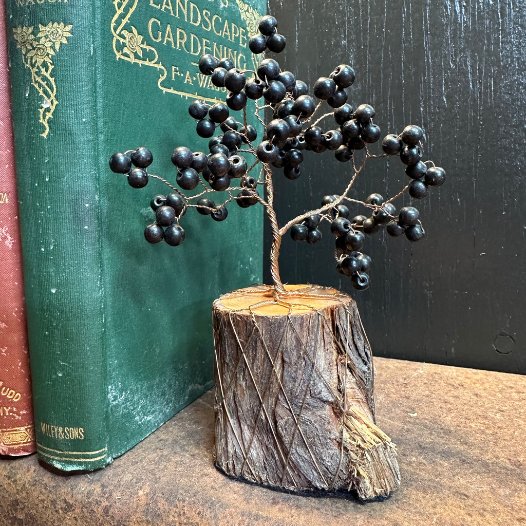 Black Onyx Wire Tree Sculpture