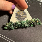 Emerald Beaded Hair Barrette