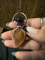 Mushroom Kingdom Labradorite and Blue Goldstone Pendant