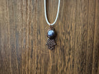 Copper Electroform Crystal Hamsa Pendant