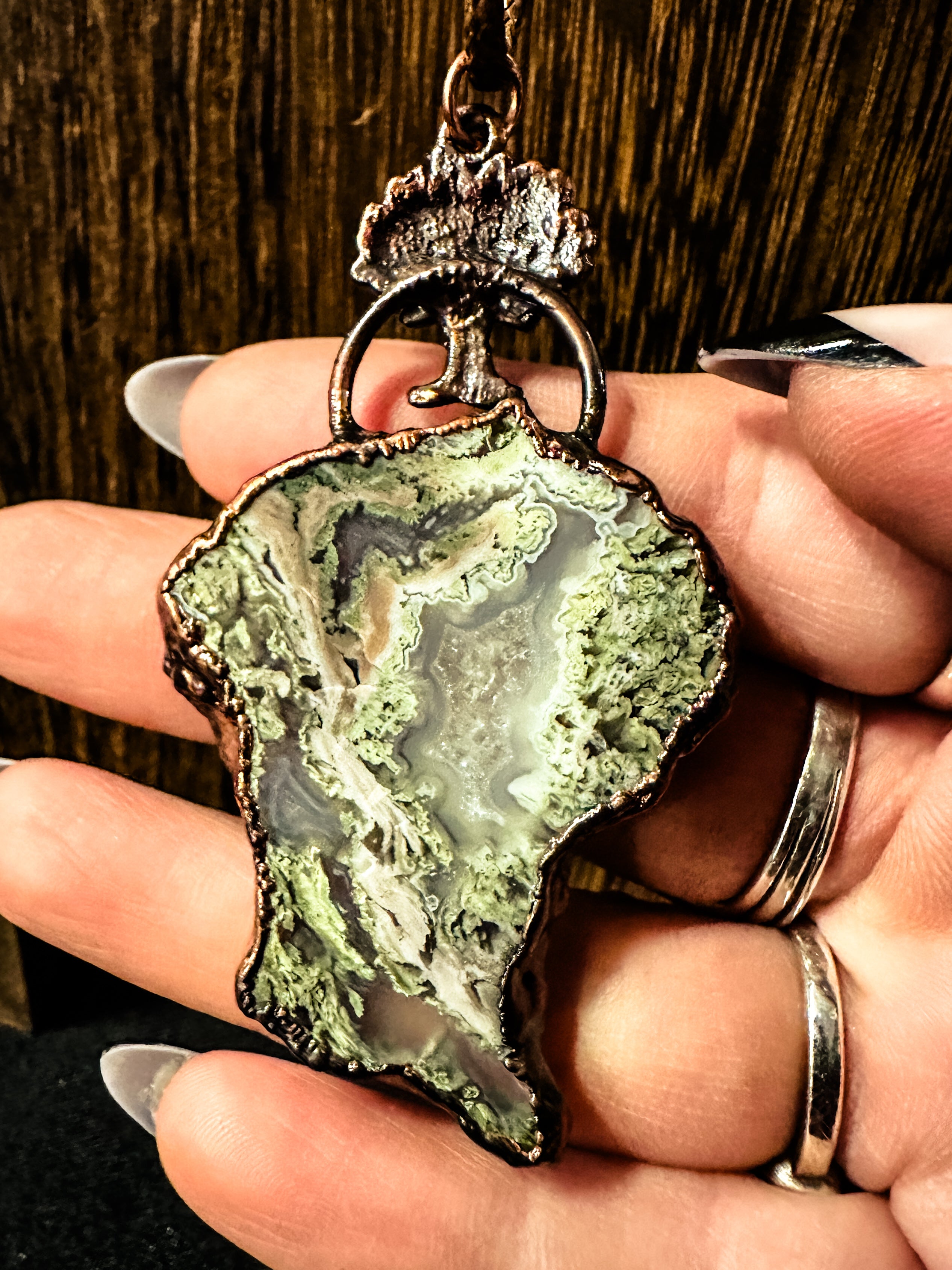 Tree of Life Moss Agate Necklace