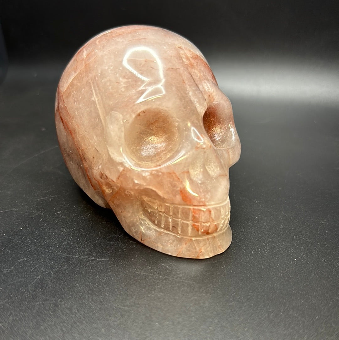 Fire quartz skull