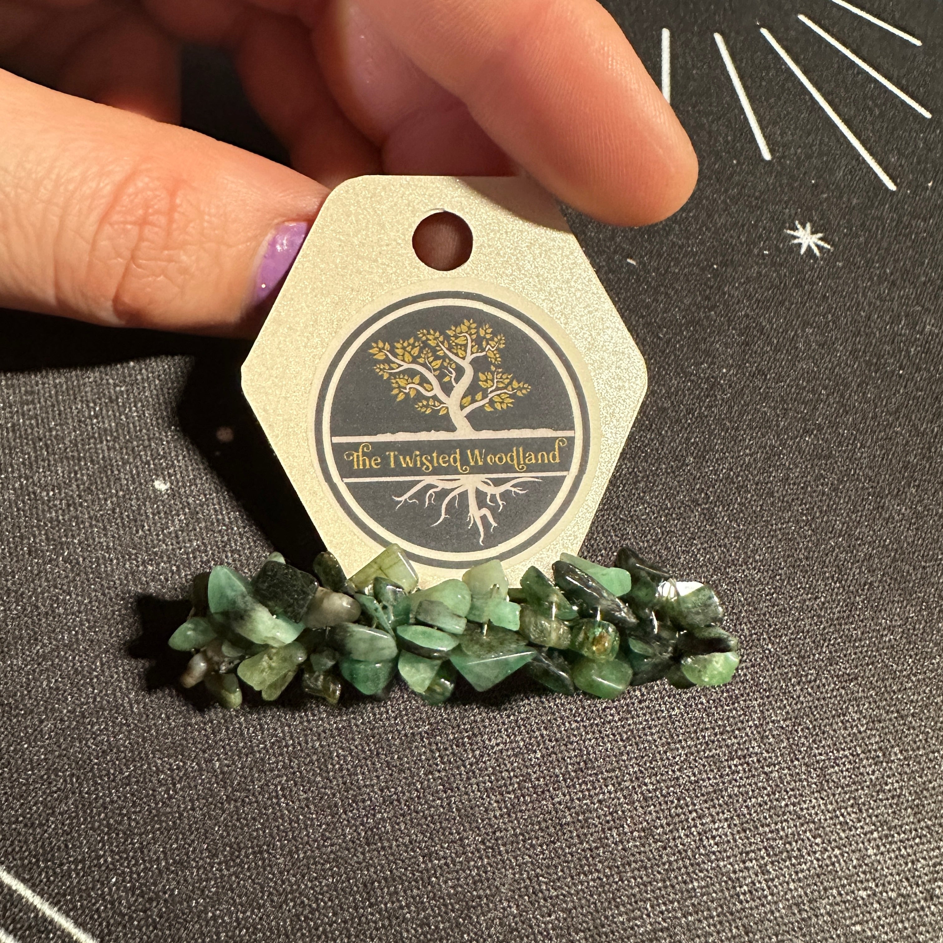 Emerald Beaded Hair Barrette