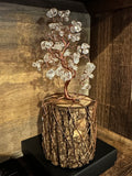 Clear Quartz Wire Tree Sculpture