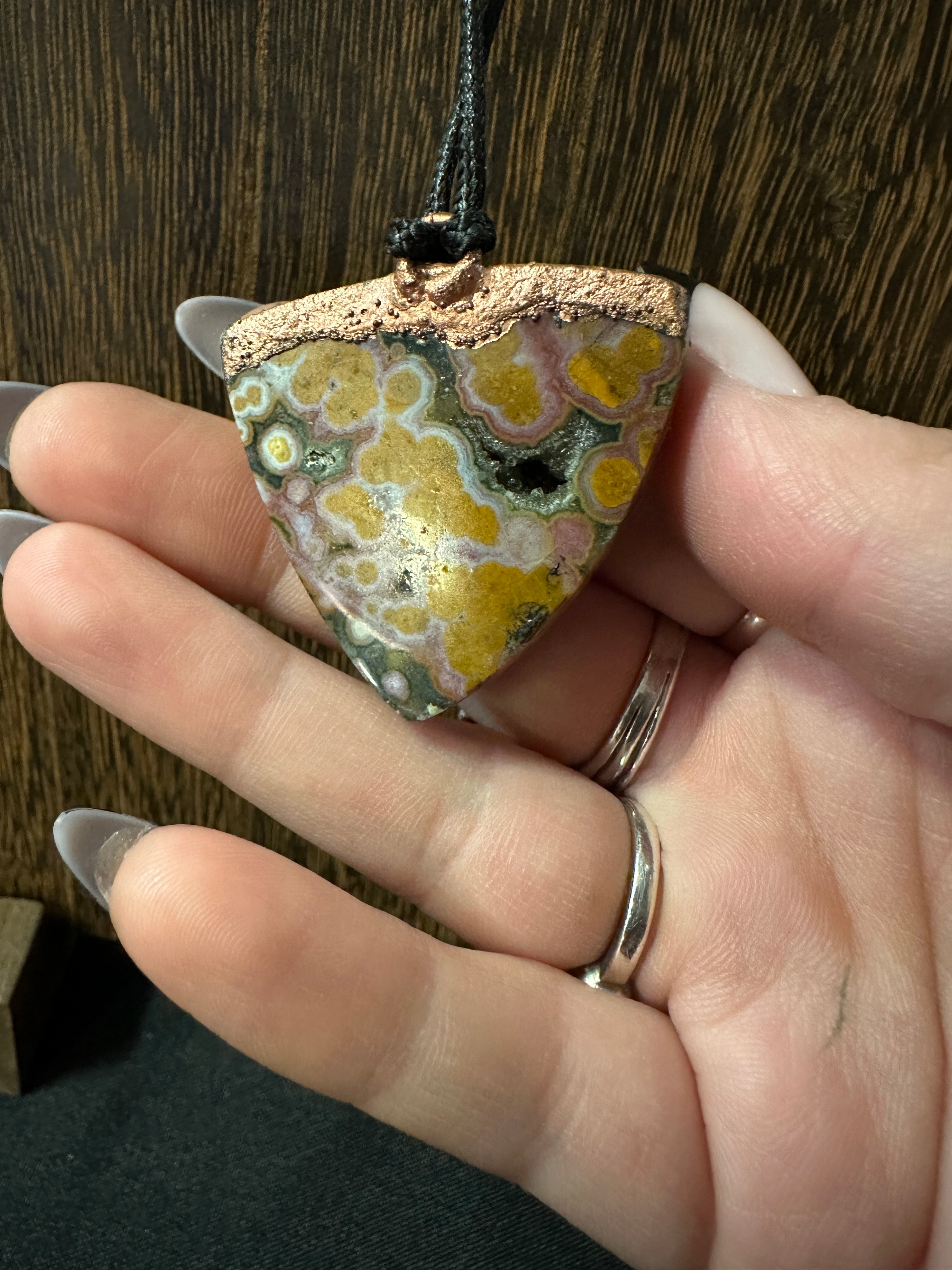 Ocean Japer with Copper Accent Pendent