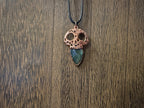 Labradorite Skull Necklace