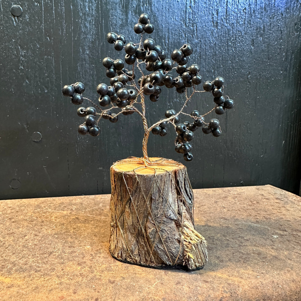 Black Onyx Wire Tree Sculpture