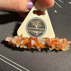 Carnelian Beaded Hair Barrette
