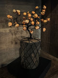 Orange Howlite Skull Wire Tree