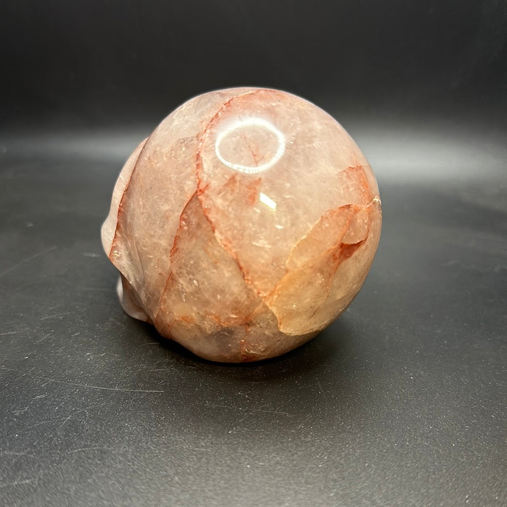 Fire quartz skull