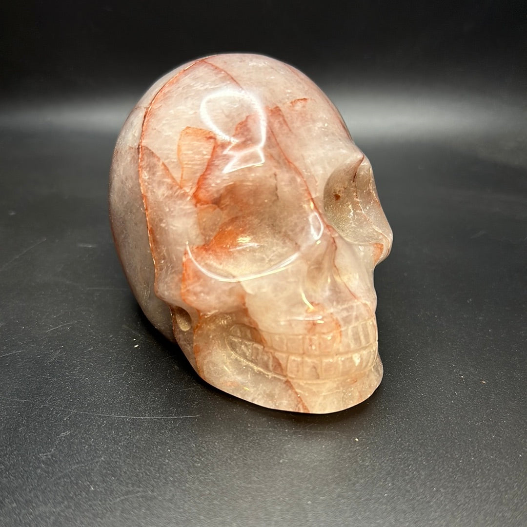 Fire quartz skull