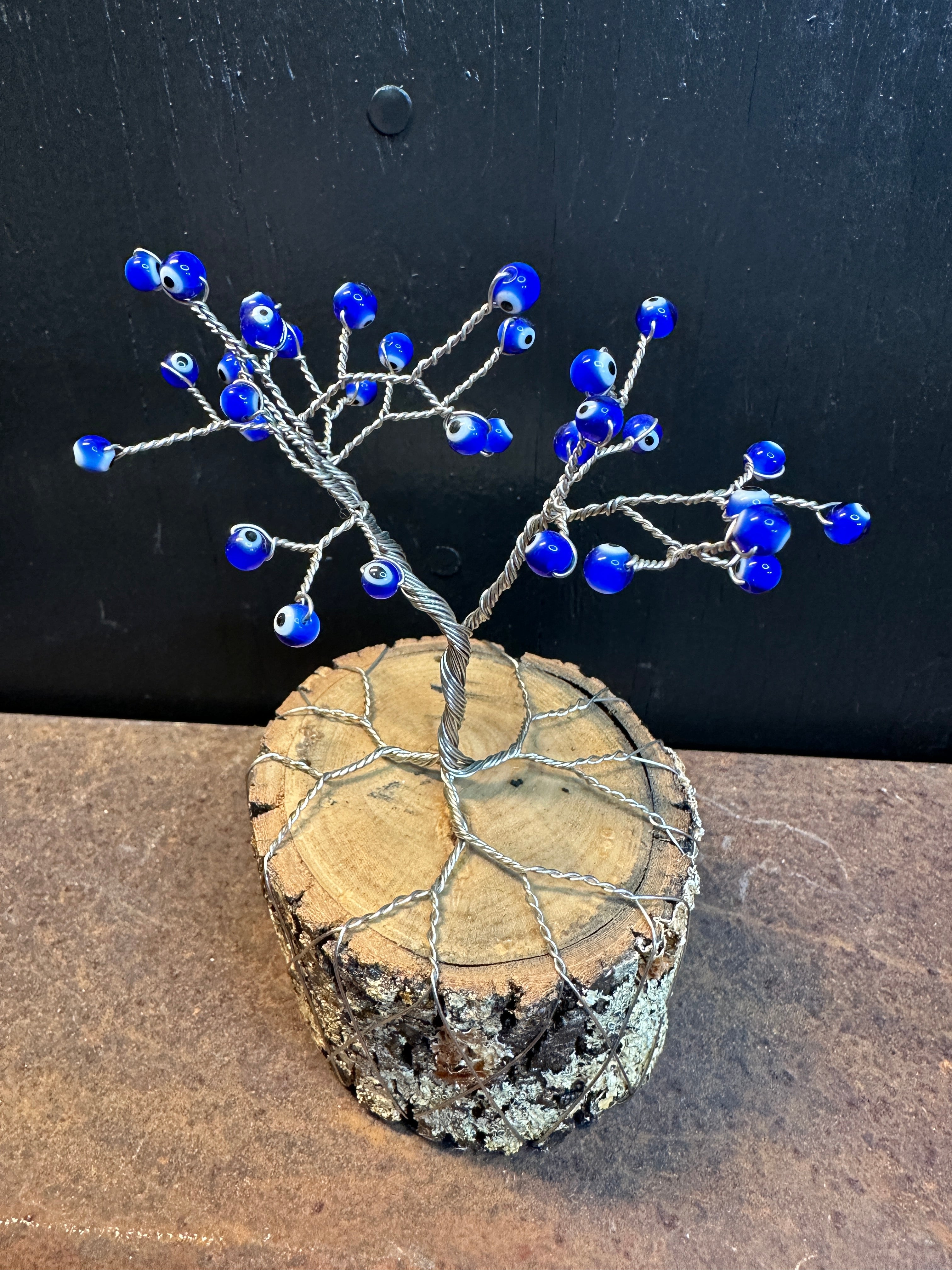 Evil Eye Protection Wire Tree Sculpture