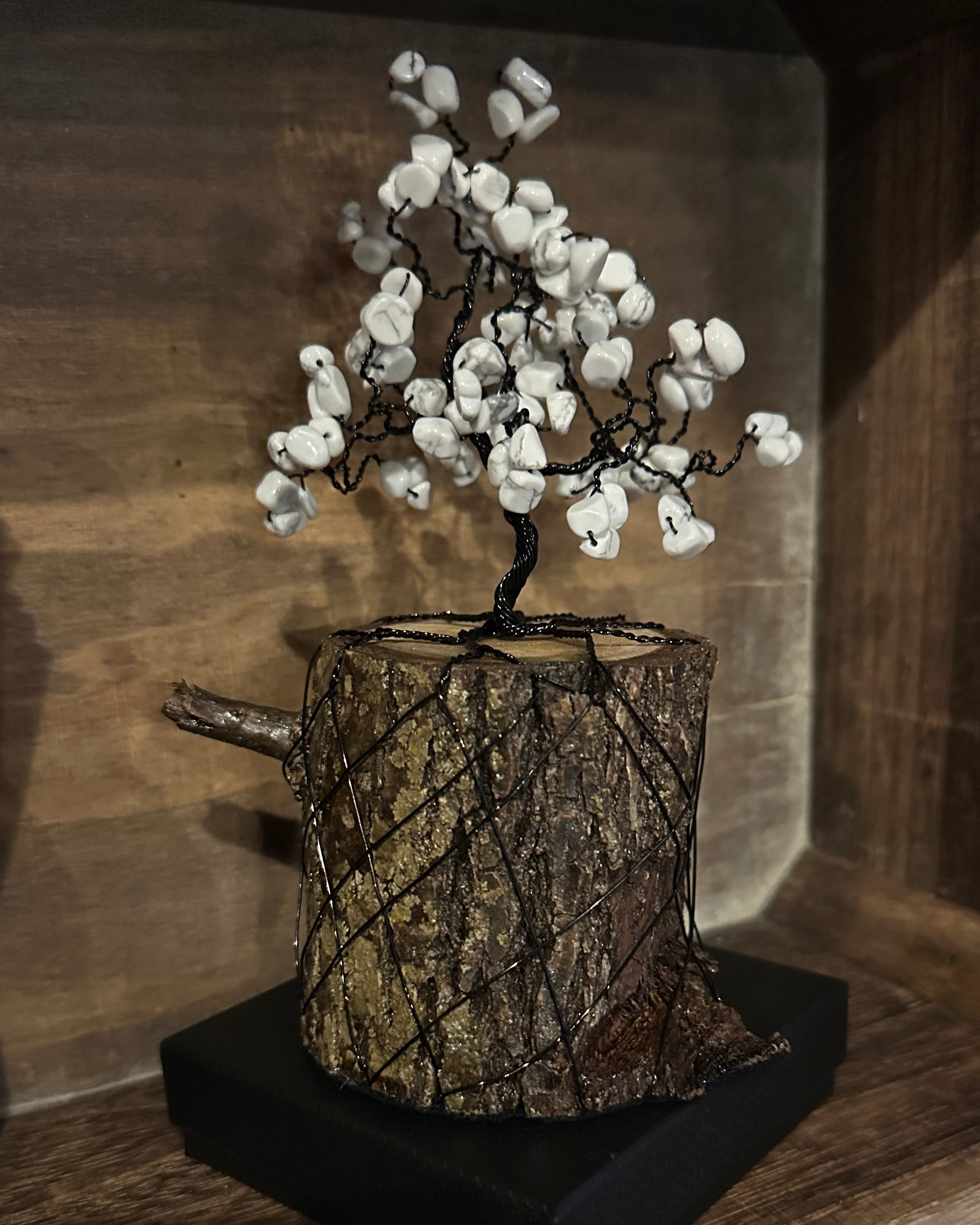 Howlite Wire Tree Sculpture