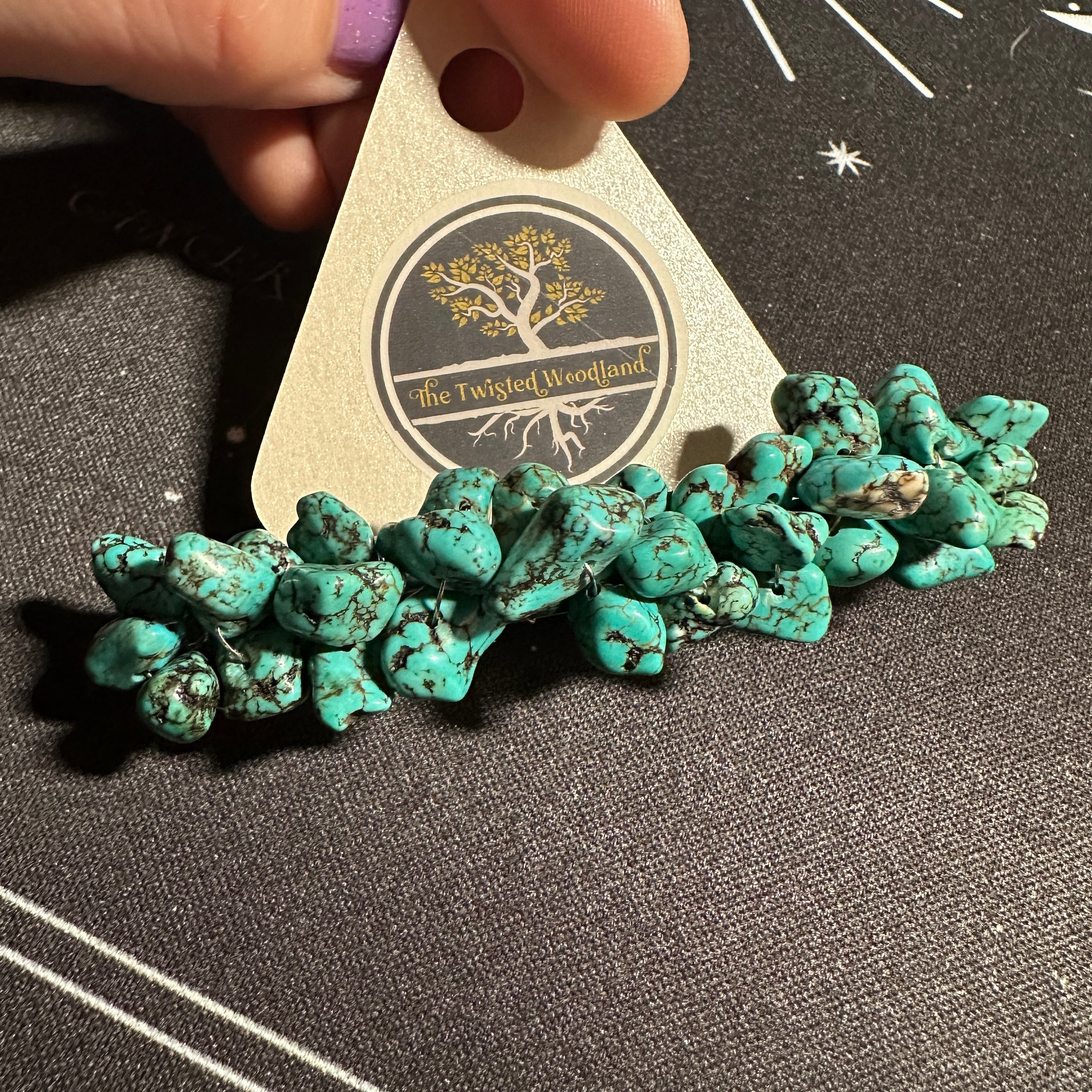 Turquoise Beaded Hair Barrette