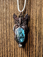 Steampunk Labradorite Butterfly Statement Pendant