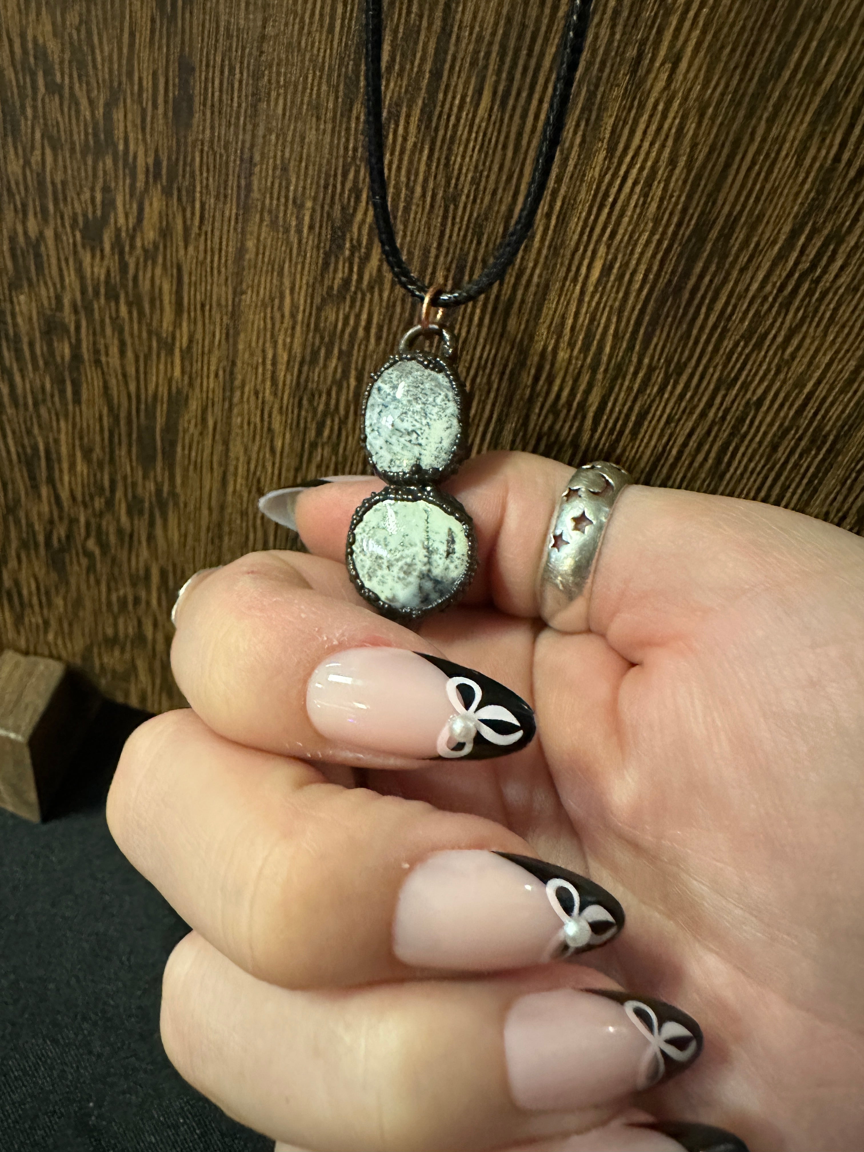 Electroform Dendritic Agate Pendant