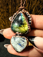 Labradorite and Moonstone Pendant