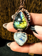 Labradorite and Moonstone Pendant