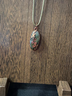 Labradorite Swirl Copper Electroform Pendant Necklace