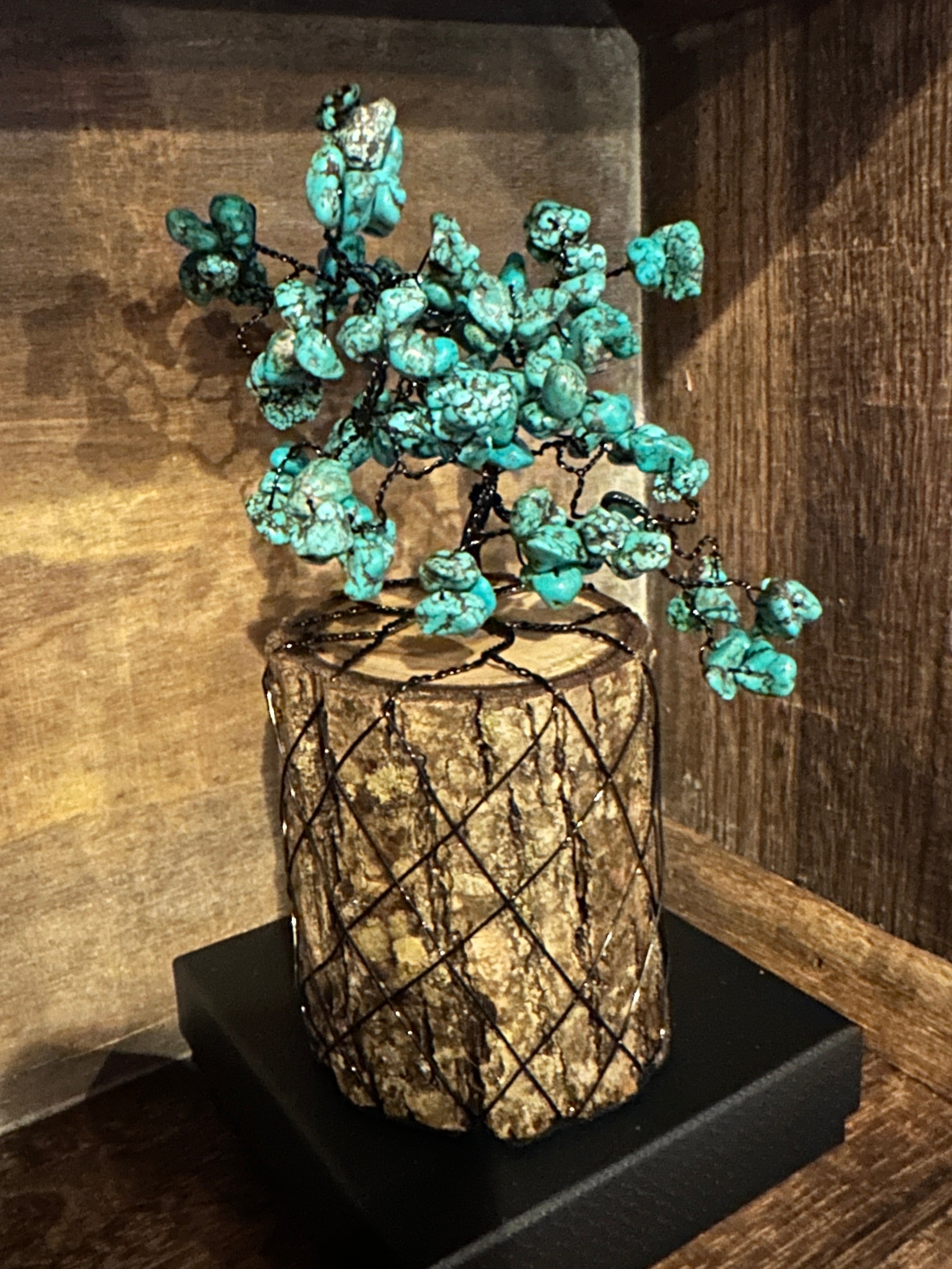 Blue Turquoise Magnesite Wire Tree