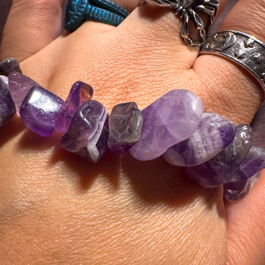 Amethyst Chip Bracelet