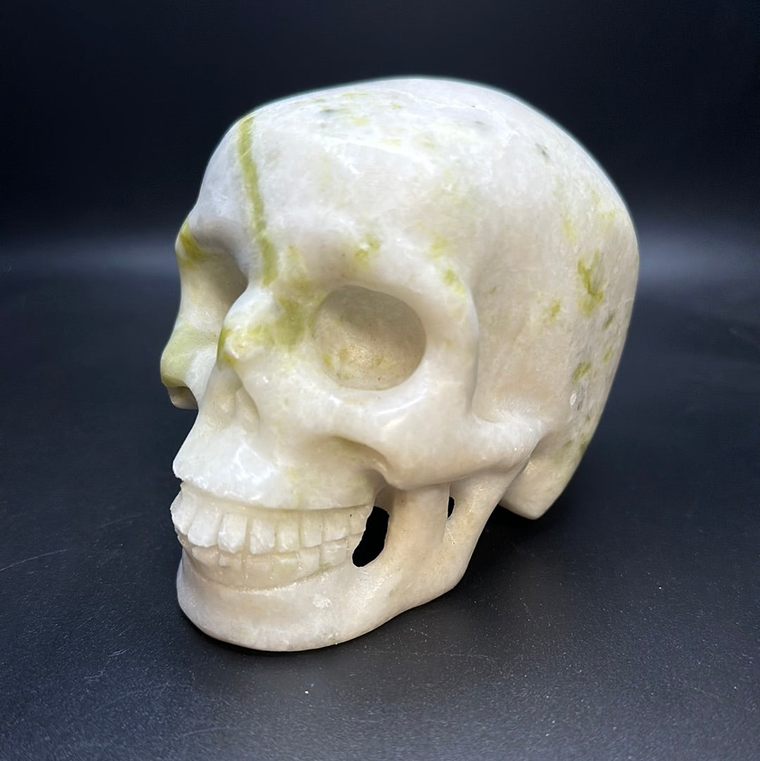 White jade skull