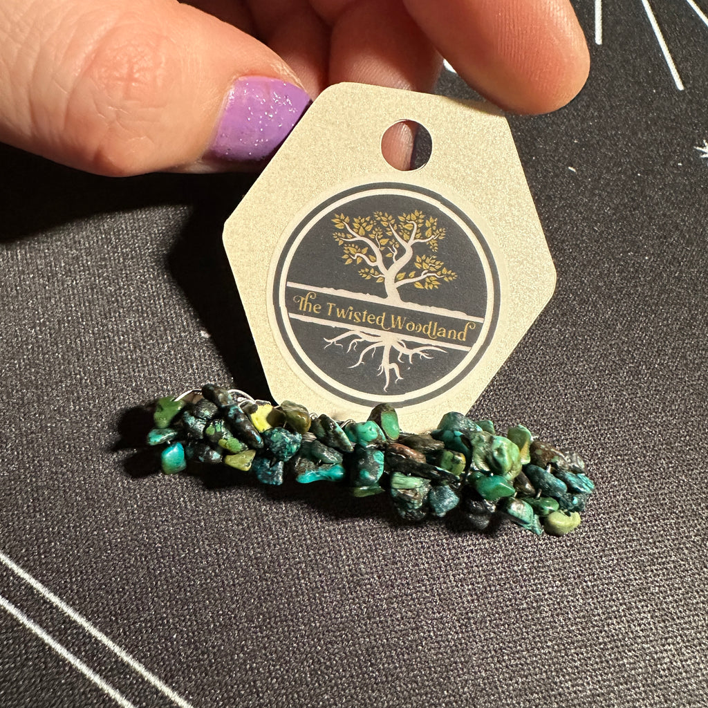 Turquoise Beaded Hair Barrette