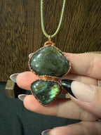 Double Labradorite Pendant Necklace