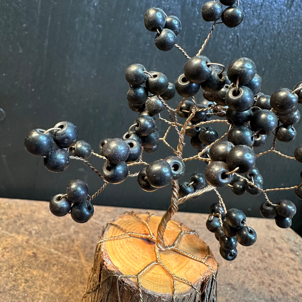 Black Onyx Wire Tree Sculpture