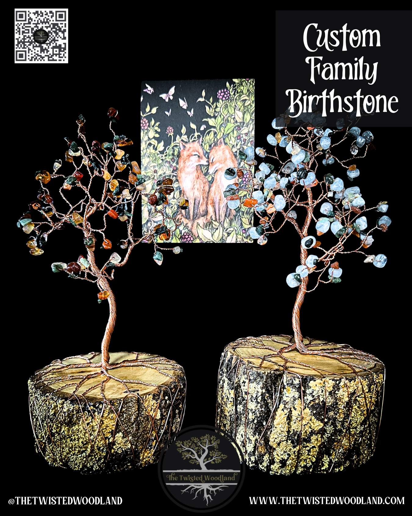 Custom Family Birthstone Wire Tree
