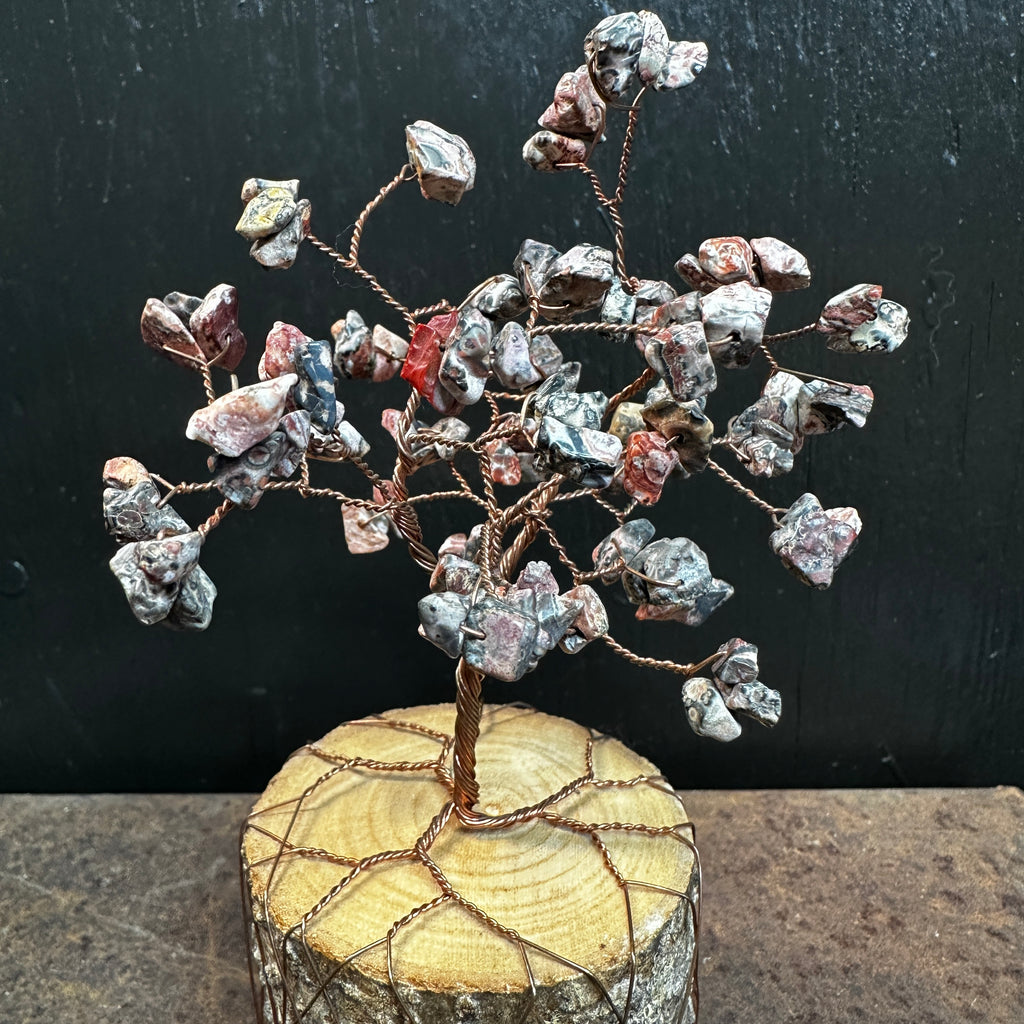Leopardskin Jasper Wire Tree
