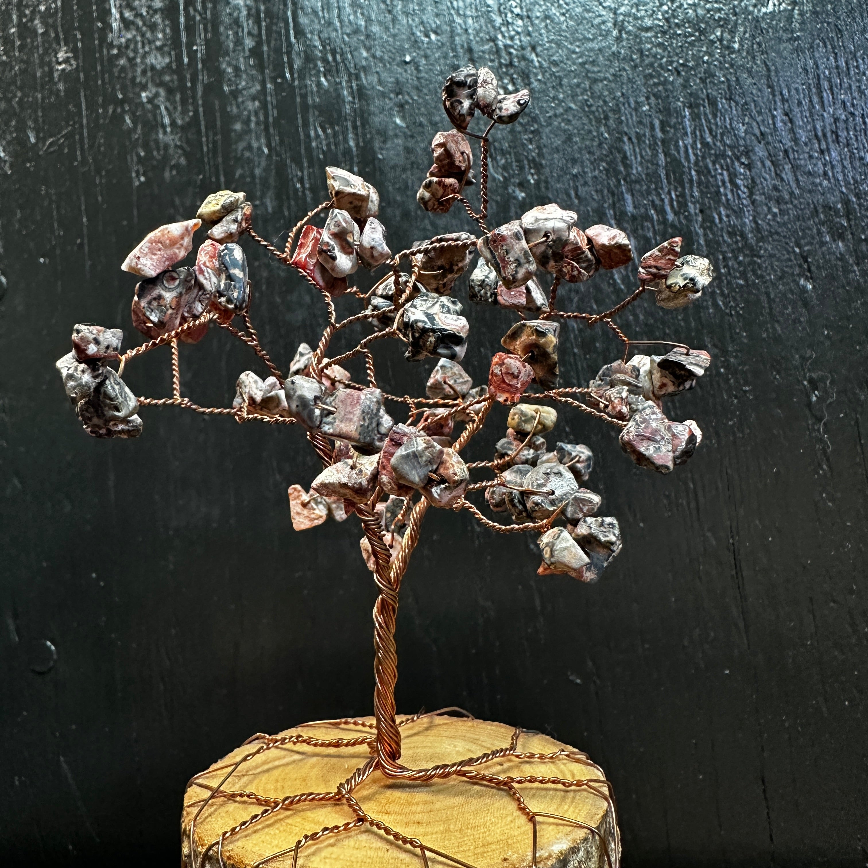 Leopardskin Jasper Wire Tree