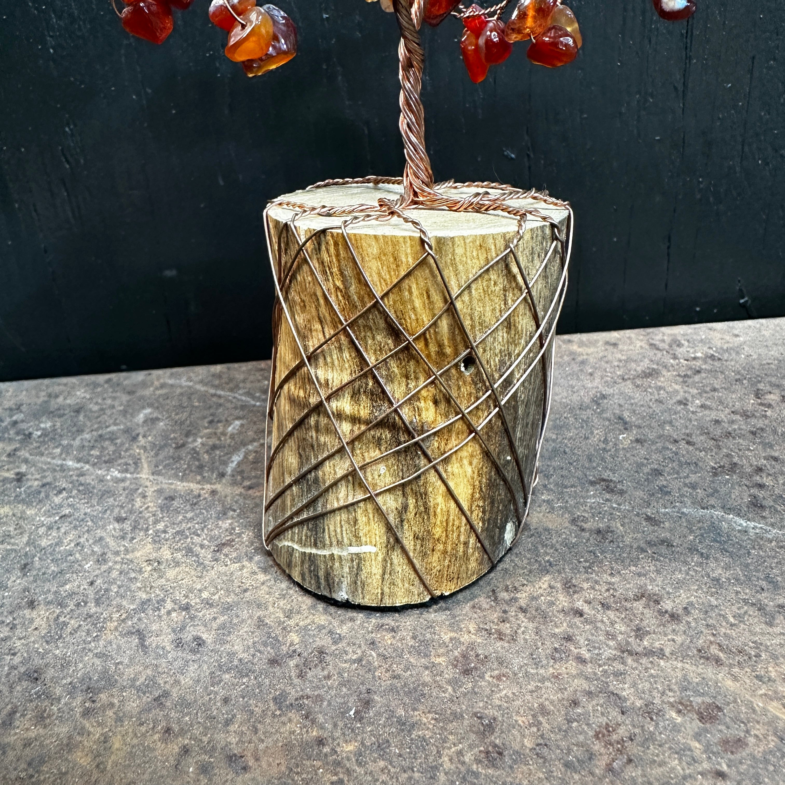 Orange Carnelian Wire Tree