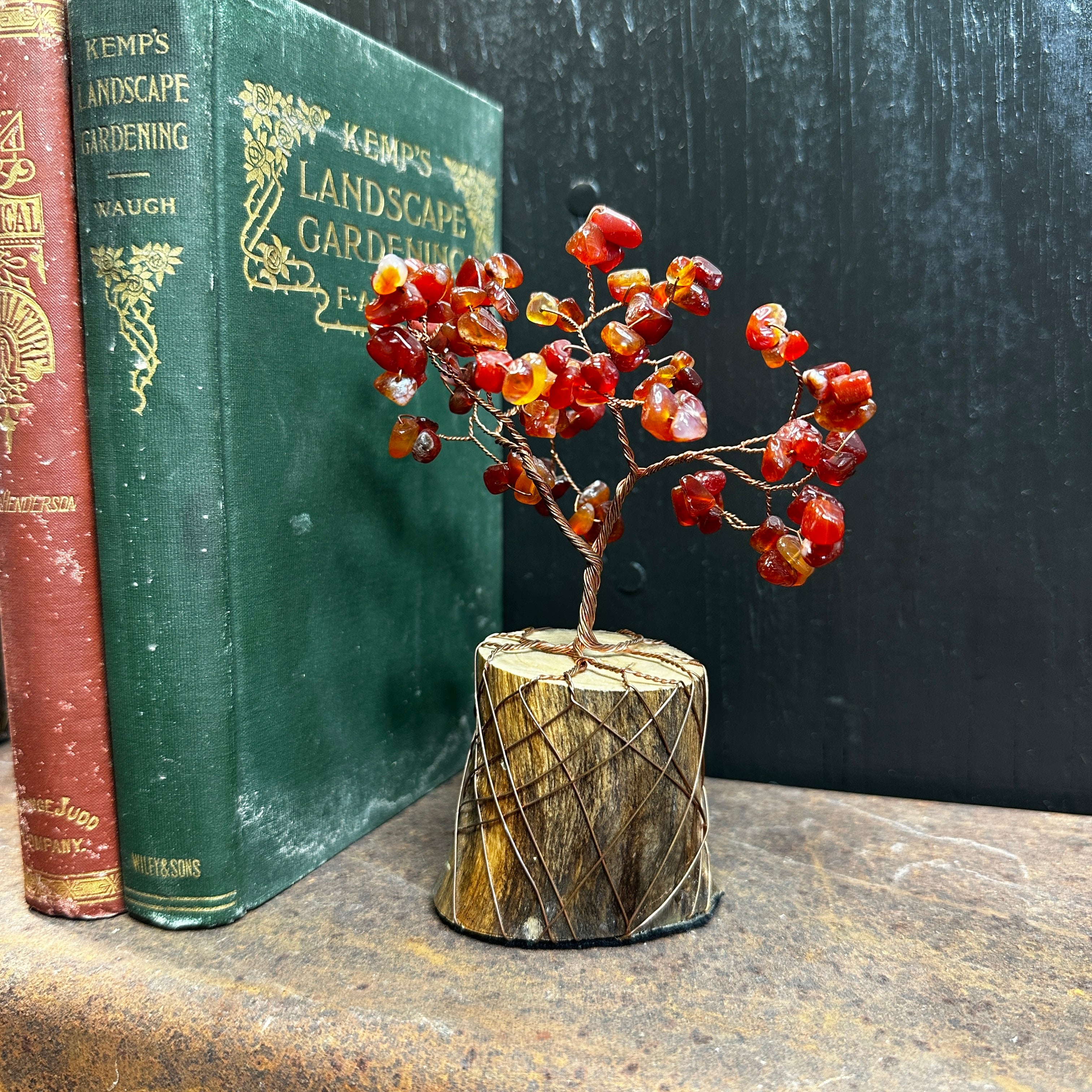 Orange Carnelian Wire Tree