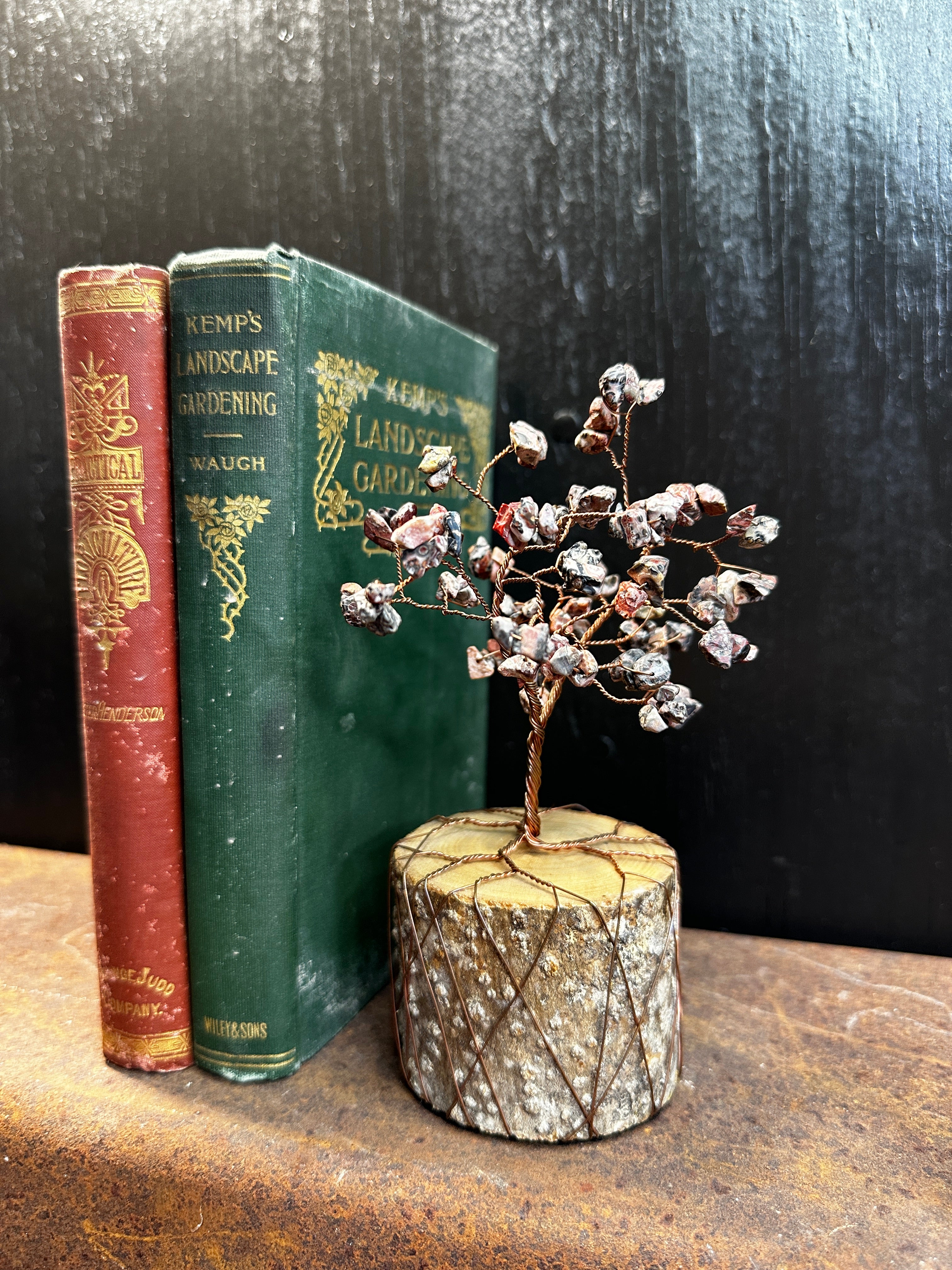 Leopardskin Jasper Wire Tree