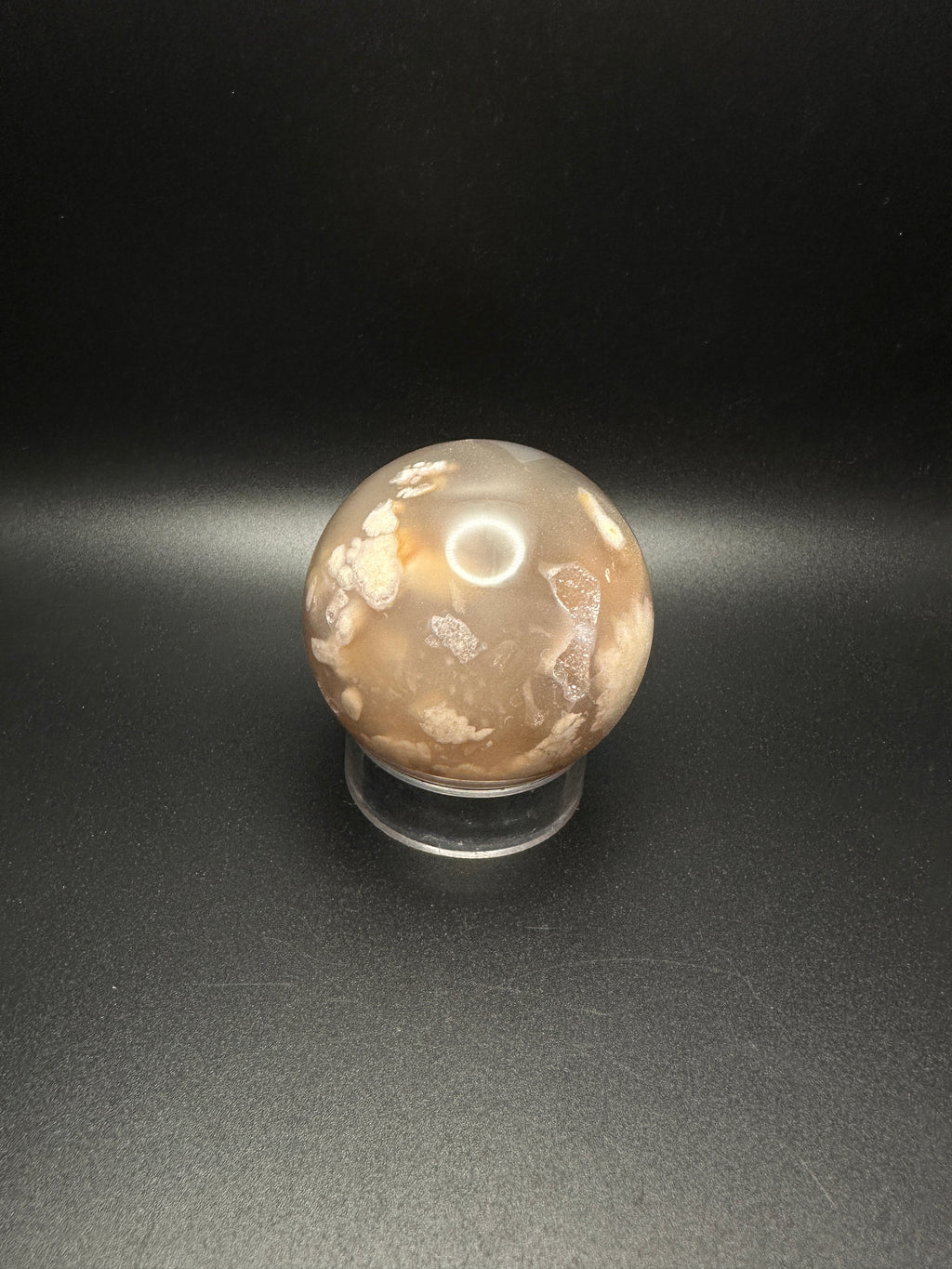 Flower agate sphere