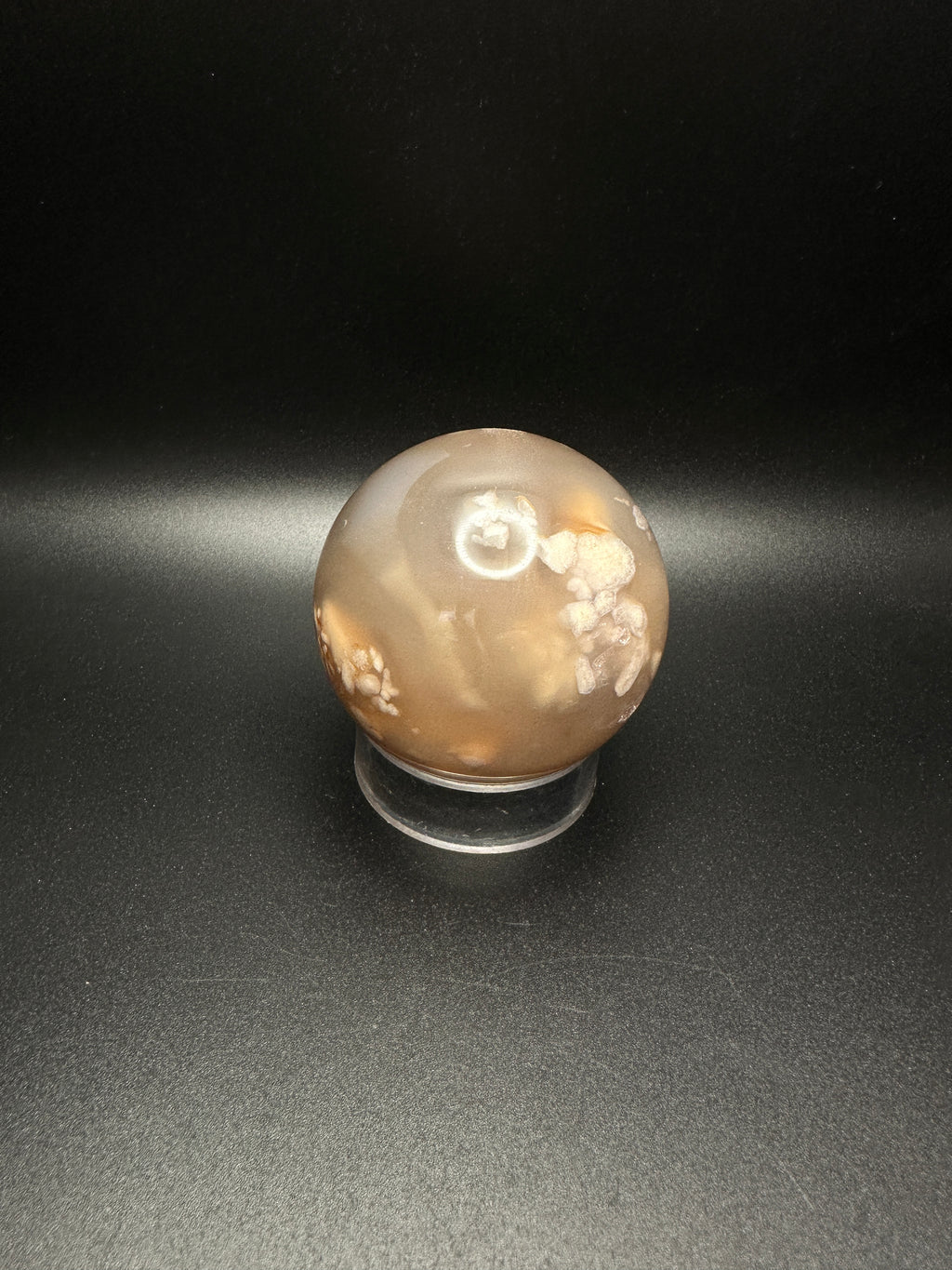 Flower agate sphere