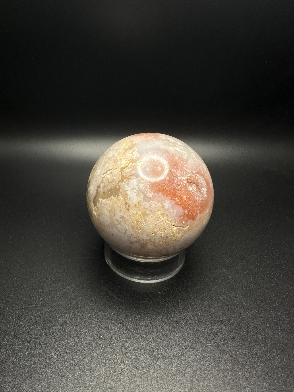Flower agate sphere