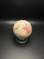 Flower agate sphere