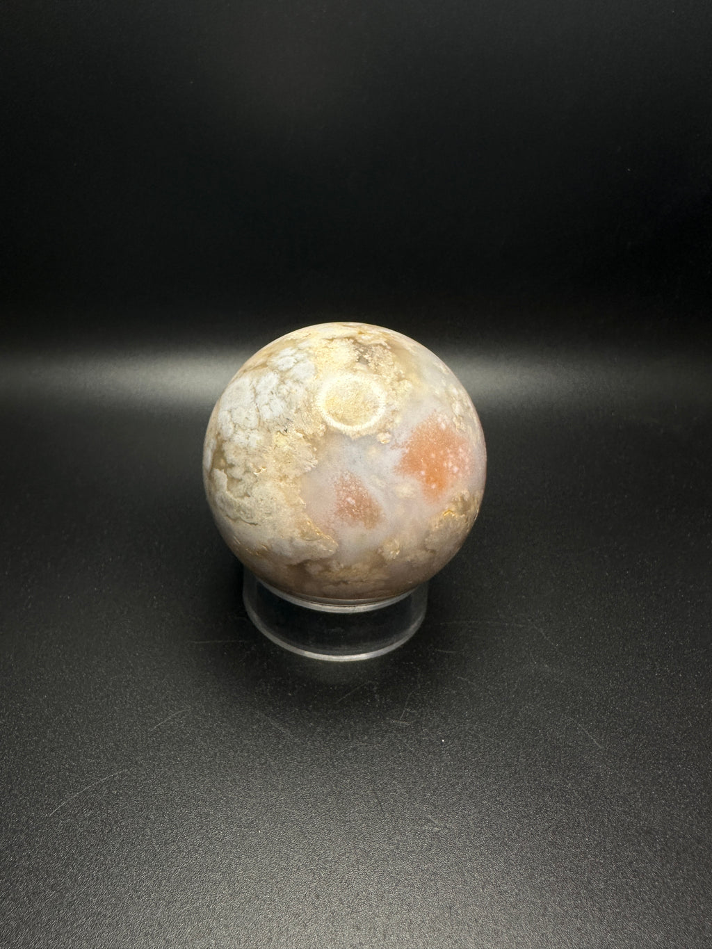Flower agate sphere